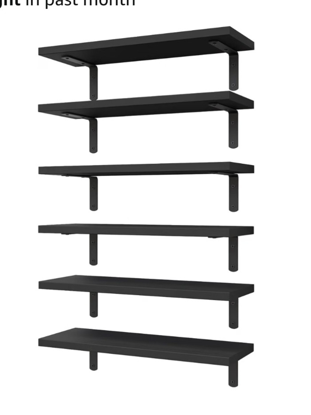 Black Floating Wall Shelves - Brand: